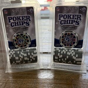 Master Pieces - Los Angeles Rams Poker Chips Set - 11.5 Grams Lot of (2)